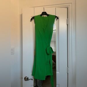 Diane Von Furstenberg Vibrant Green Midi Dress